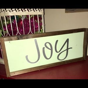 Holiday “Joy” sign